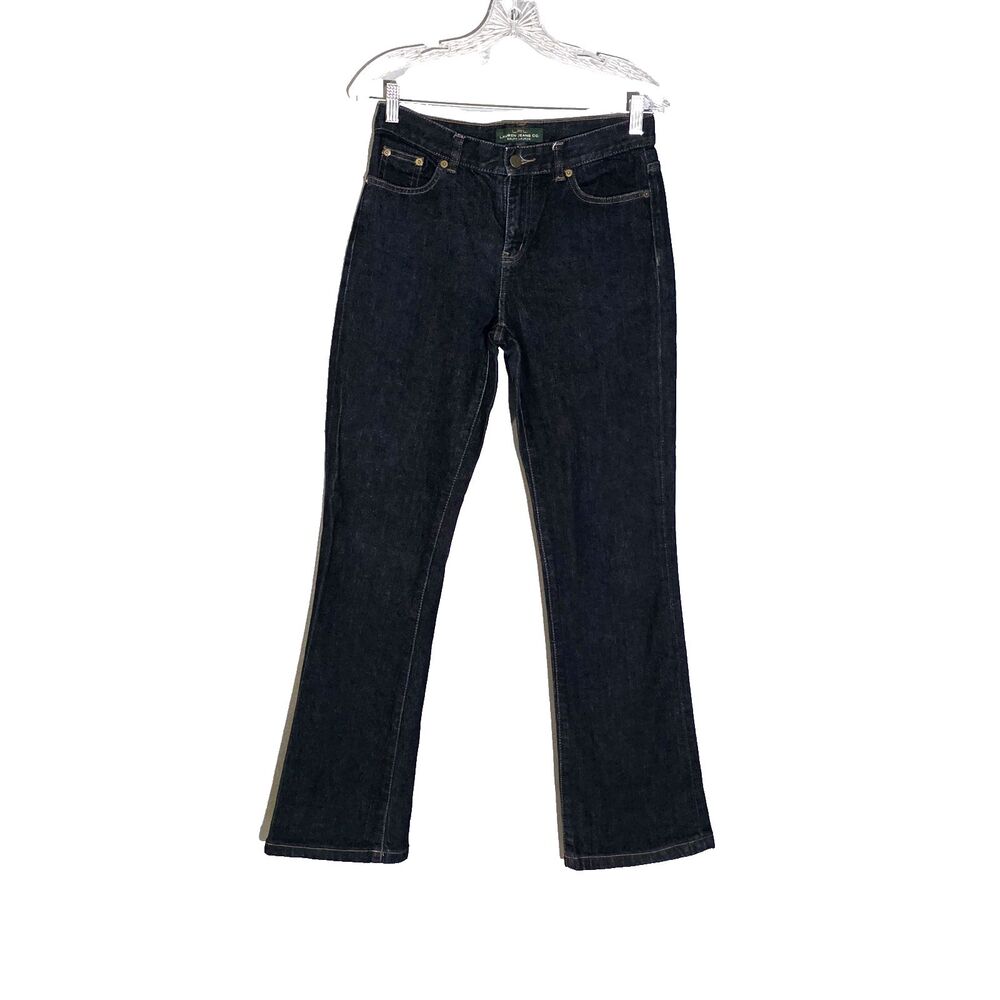 Lauren Ralph Lauren Womens Classic Bootcut Jeans Dark Blue Sz 2